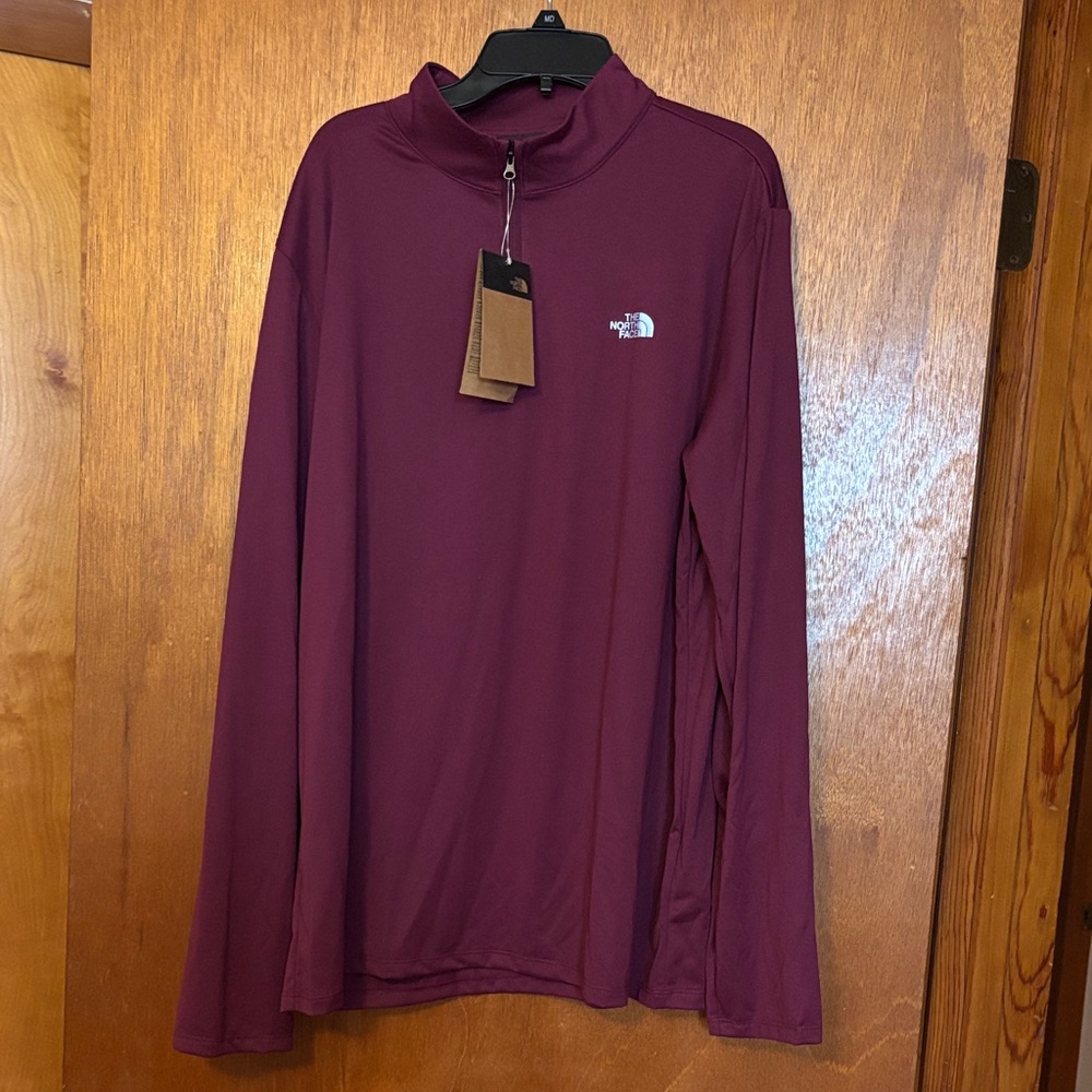 The North Face Burgundy Half-Zip Top